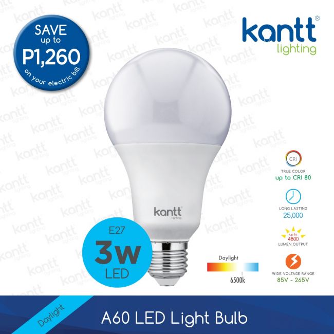 Kantt Ka-g3dl Classic Led Bulb 3w Dl