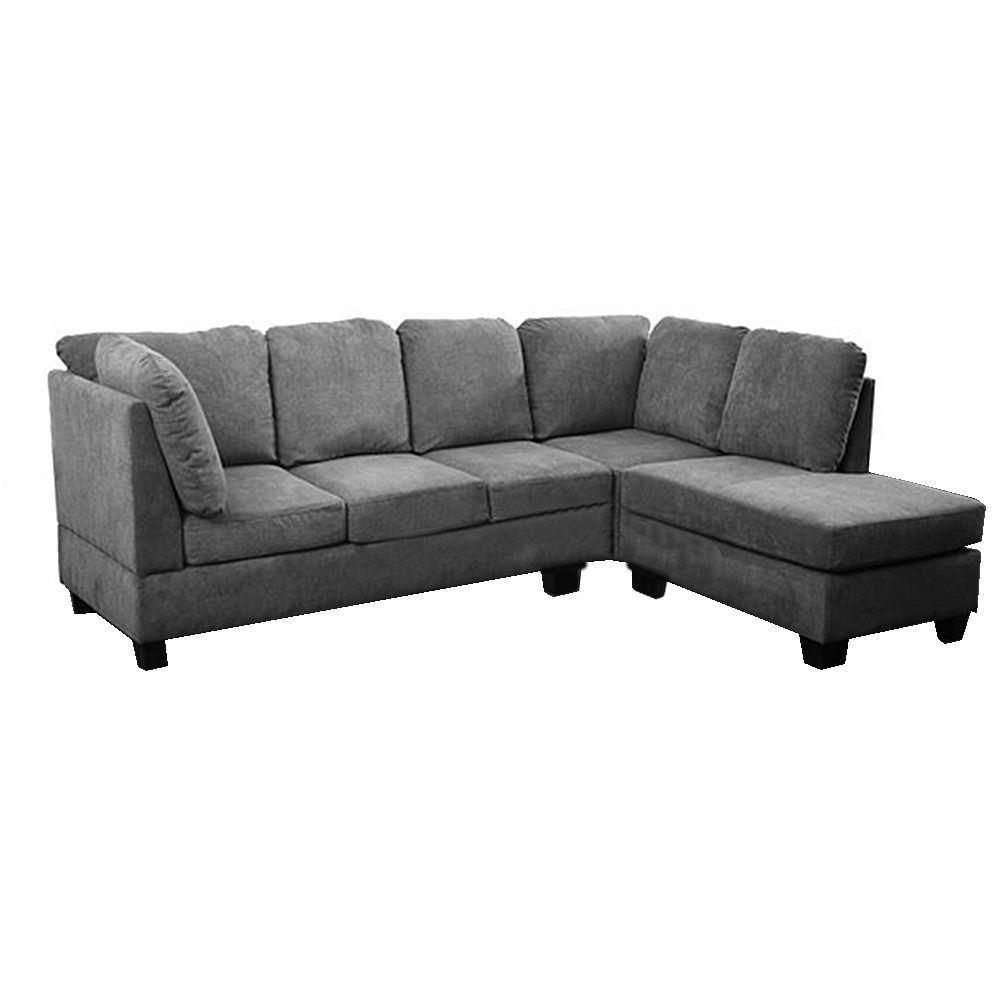 ABODE PIECES Lucy Sectional Sofa Set Grey AllHome