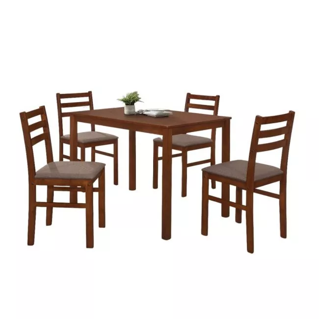 Aseattle I 1Table 4Chairs Dining Set Antique Oak | AllHome