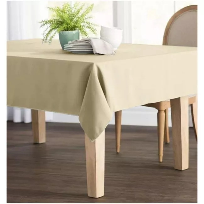 Homethreads Fabric Table Cloth Taupe With Multiple Size Variations.webp