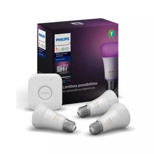 Philips hue e27 starter shop kit a60 white