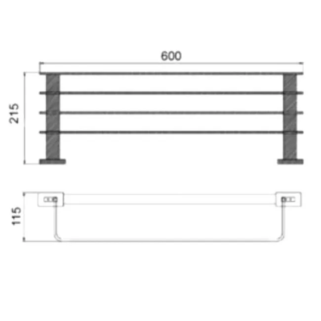 Towel rack dimensions sales
