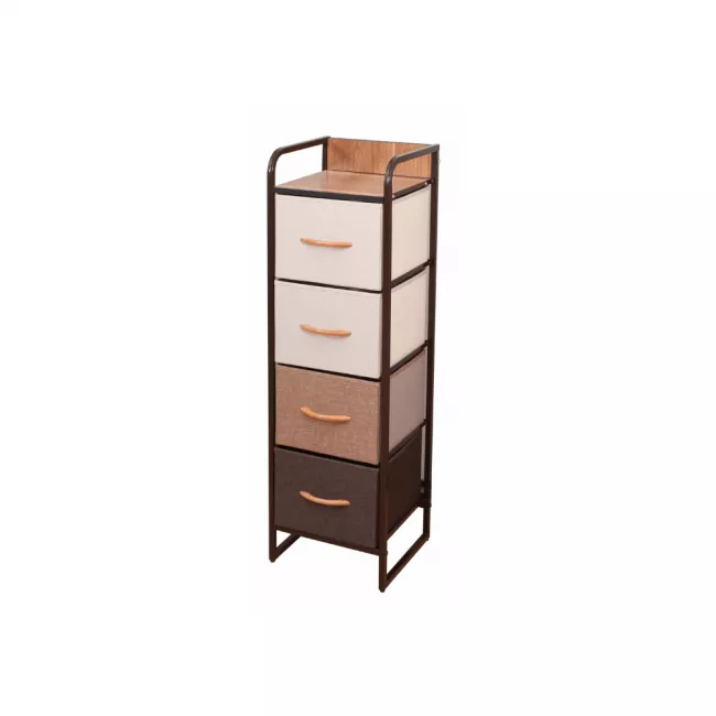 4 Fabric Chest Drawer Storage Dresser Organizer Unit for Bedroom