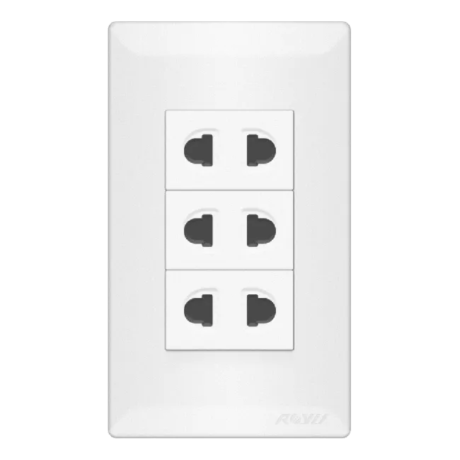 3 Gang Universal Outlet Set, WS115